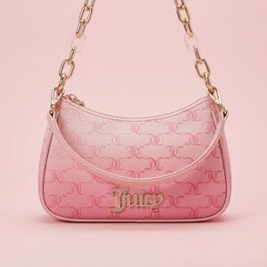 NWT Juicy Couture Medium Bling Pink Ombre Purse